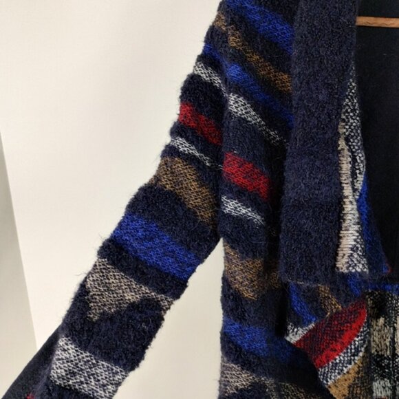 Marc Cain Boucle Blazer Size 4 (N2) Boho Colorful Alpaca Blend - Picture 10 of 11